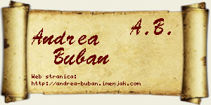 Andrea Buban vizit kartica